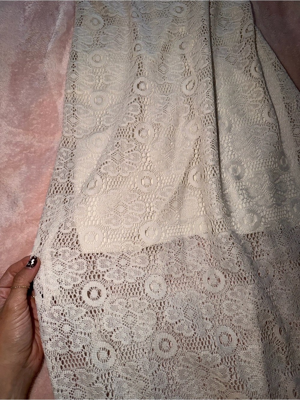 love on a hanger Cream Lace Maxi Slip Dress - Picture 2 of 8